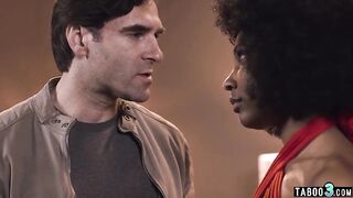 Guy fingering and banging his black mother I'd like to fuck headmistress Olivia Jay hirsute twat