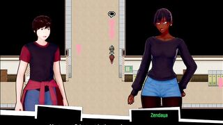 Knight Of Love Cap 11 - hermanastra desnuda y two chicas juegan con sus coños
