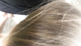 Outdoor Public Cum in Throat after ideal Oral-job & Deepthroat