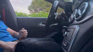 DickFlash! The cutie I like jerks me off in public after leaving the gym