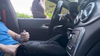 DickFlash! The cutie I like jerks me off in public after leaving the gym