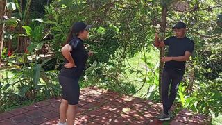 MI ENTRENADOR HACIIENDO CARDIO CON UNA COGIDOTA ESPECTACULAR 1 PARTE