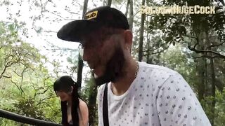 Whilst we exercised in the centre of a forest, Yenifer's slut lets me permeate her pink snatch with