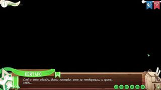 Scene 4 - Yoichi licked Keitaro butt in the cave and helped him cum (russian voice)