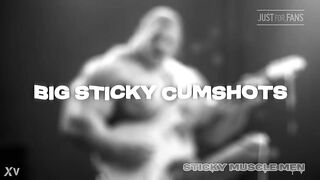 Sticky Muscle Dudes Day 16 Preview, AI-Generated Muscle Boyz, Large Dongs, Large Cum Loads