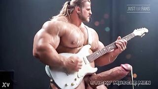 Sticky Muscle Dudes Day 16 Preview, AI-Generated Muscle Boyz, Large Dongs, Large Cum Loads