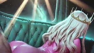 Blond Heroine in Constricted Pink Dress Ravaged by Brute – Epic Monster Creampie Scene AI-generated