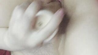 Playing with an Oiled Snatch Close-up