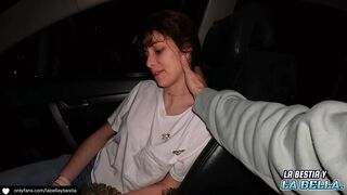 My Stepdad Screws Me Hard in the Car and Cums on My Feet