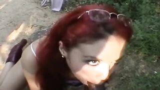 Redhead Sweetheart From French Ir Anal Permeated in Woods