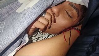 My depraved old stepfather visits my room and we end up having appealing sex in my couch