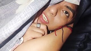 My depraved old stepfather visits my room and we end up having appealing sex in my couch