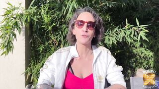 Lena, Glamorous Brunette hair, Gets Banged by 2 Schlongs