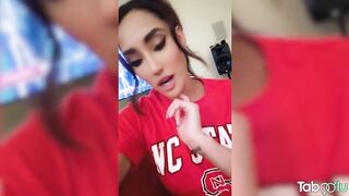 Amateur College Angel Screws Whilst Watching Football - Chloe Amour