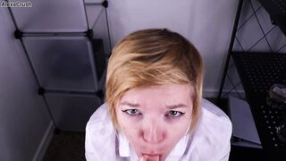 Caught in the Stockroom POV Oral pleasure