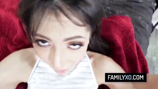Slender brunette hair stepdaughter making her stepdad feel more excellent after that guy broke up with stepmom