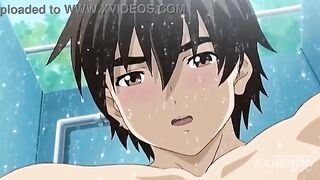 I bang my roommate's taut booty in the shower - Comics [Uncensored][Subtitle]