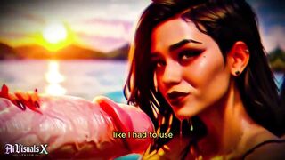 [4K] AI CG Animated Porn – Latin babe Baddie Large Shlong Dreams (Interracial ASMR) - AI Visuals X