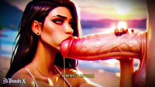 [4K] AI CG Animated Porn – Latin babe Baddie Large Shlong Dreams (Interracial ASMR) - AI Visuals X