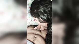 I receive a delightsome blowjob beneath the sheets