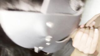 Wife sucks large ramrod whilst spouse is at work