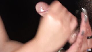 Close up to his hard veiny schlong and to my lengthy silver nails with his load oozing - XattlaLust -