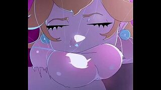 Princess peach sloppy oral-sex