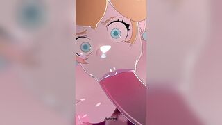 Princess peach sloppy oral-sex