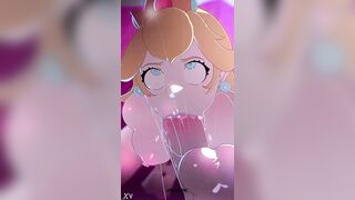 Princess peach sloppy oral-sex
