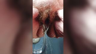 Granny hirsute vagina peeing
