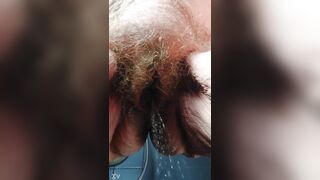 Granny hirsute vagina peeing