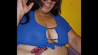 Large abdomen woman is broadcasting for ramrods