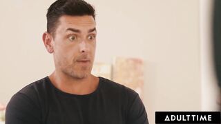 ADULT TIME - Sex Junkie Honey Julia James SQUIRTS On Stepdad By Accident During Sneaky Masturbation