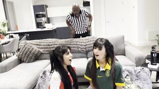 Aaliyah Yasin & Yasmina Khan in.football Vs Rugby Orgy