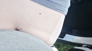 Courage in the parking lot... And I just couldn't resist