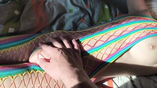 Hawt Costumed Step Sister Lets Me Touch Her Taut Virgin Vagina And Pursue Her Outline