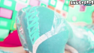 Casting Daybed Tattooed GOTH Sweetheart Gags on Large White Wang – ATM