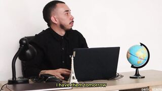 MY LOVER DISCOVERS ME WITH ONE MORE STUD IN THE OFFICE AND I END UP SWALLOWING HIS MILK SO THAT THAT GUY