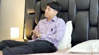 MY LOVER DISCOVERS ME WITH ONE MORE STUD IN THE OFFICE AND I END UP SWALLOWING HIS MILK SO THAT THAT GUY