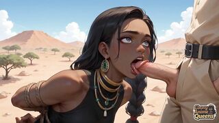 Experience Strong Desert Oral-sex Screw-out with Naked Ebony Queens in Astounding Darksome-hued XXX.