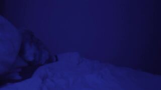 Rosey gives head and gets drilled below the ebony lights, then gets giant facial at the end