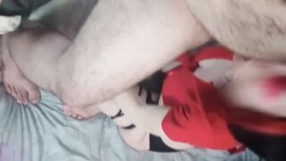 Small slim emo beauty sucks dong and gets railed until creampie