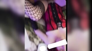Small punk hotty in a corset gives oral-job then get railed until shes full of cum (POV, insertion)