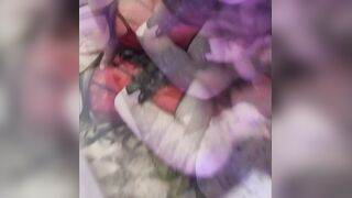 Small punk hotty in a corset gives oral-job then get railed until shes full of cum (POV, insertion)