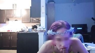 Hawt Cyber Elf gives astonishing oral sex, gets screwed & dominated hard by large wang, and creampied