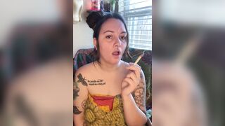 Obese Smoker Masturbating