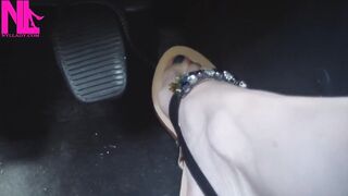 Hawt Driving My Turbo Disel Bravo with Manual Transmission in Solo Soprani Flip Flops