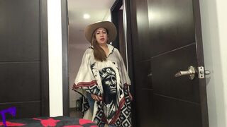 Lustful Cheating Hawt Wife Blond Curvy Cowgirl Outfit Large Titties Large Butt, Cum on Booty Disclose Doggy position Ride POV