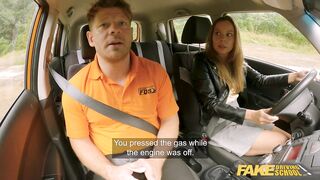 Fake Driving School - Golden-haired mother I'd like to fuck Julia Parker car oral sex then banged outdoors over the bonnet hardcore public sex