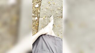 Colombian Gal Masturbates in Public on the Street